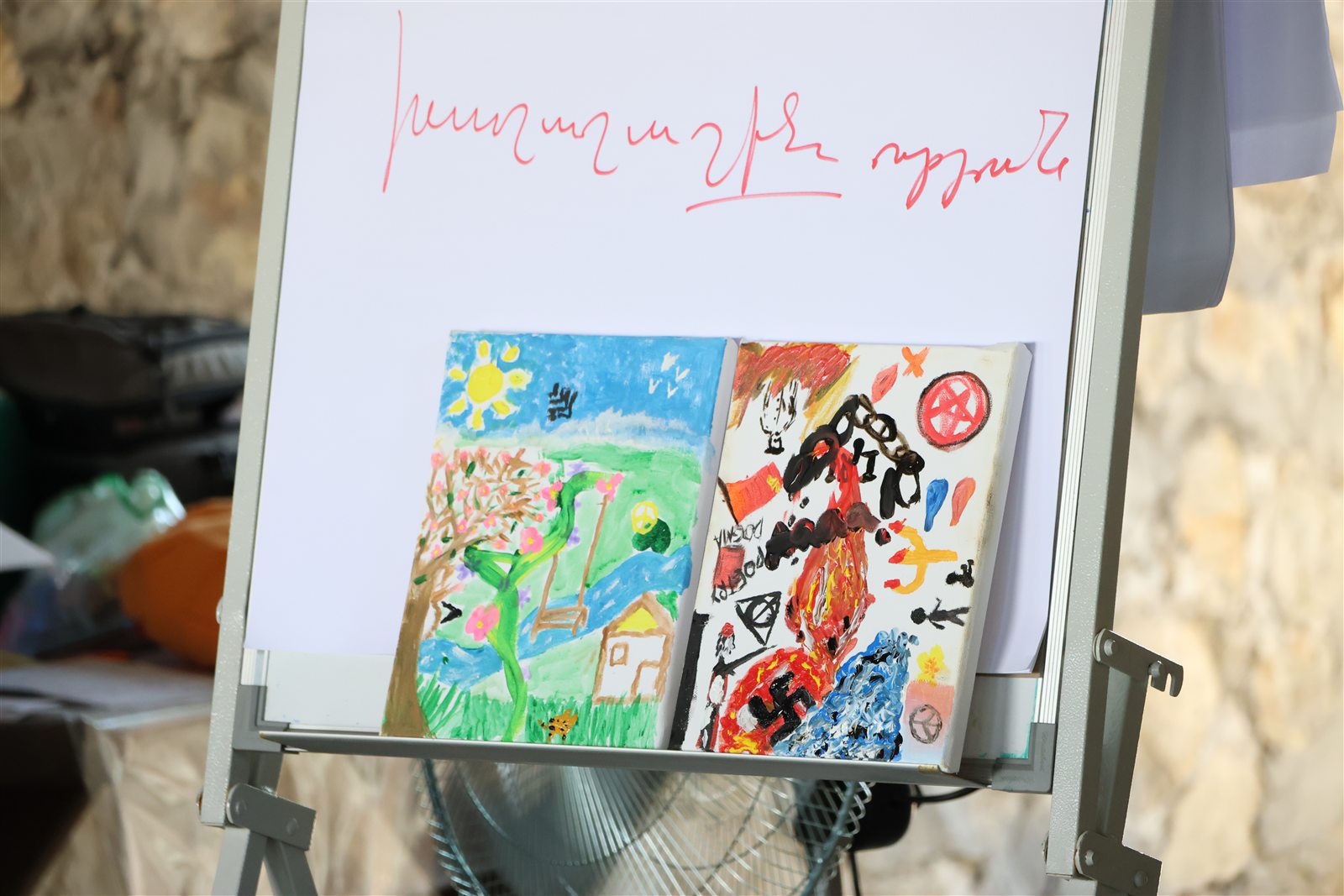 Creative artworks exploring contrasting ideas and experiences